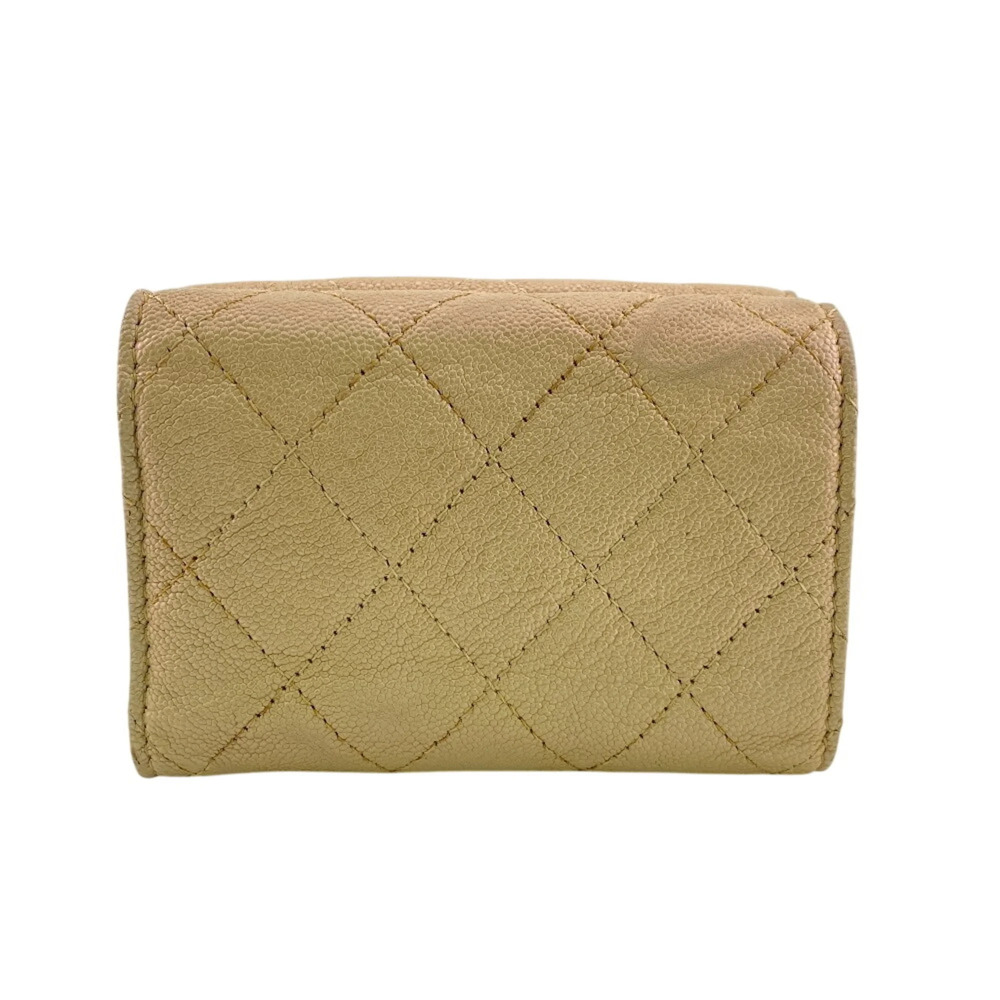 CHANEL Authentic Cream Caviar Leather Wallet - Picture 2 of 14
